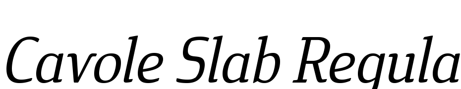 Cavole Slab Regular Italic cкачати шрифт безкоштовно